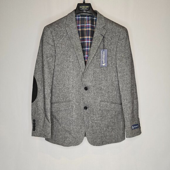 U.S POLO ASSN Mens Wool Blend Sports Jacket Blazer, Various Sizes, New with tags - Picture 1 of 6
